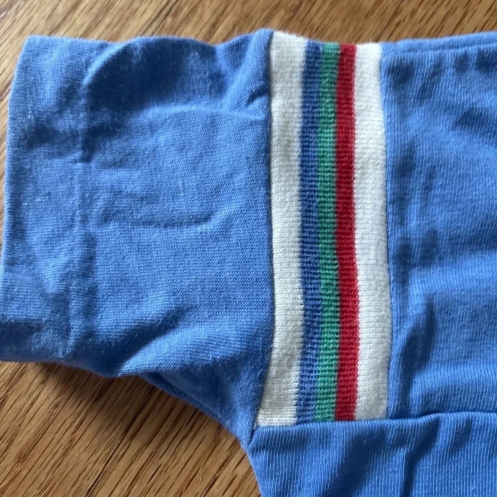 Vintage 80s Carter's Toddler 3T Striped Single Stitch Ringer T Shirt Made in USA